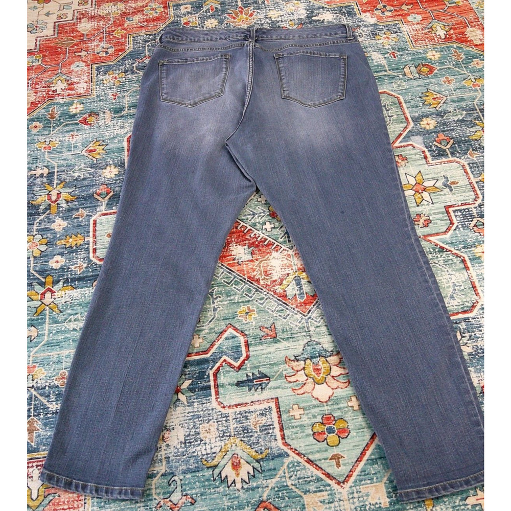 Nine West Cigarette High Rise Skinny Jeans Medium Blue Denim-Women's Size 16